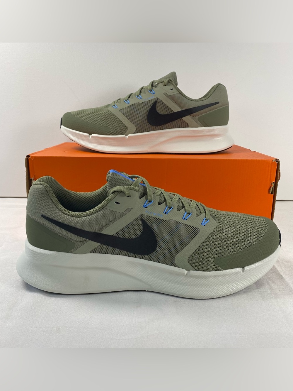 Nike Run Swift 3 Mens 13 Silver Sage Black Running Shoes DR2695-300 NWB